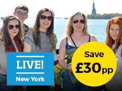 LIVE! New York - save £30pp!